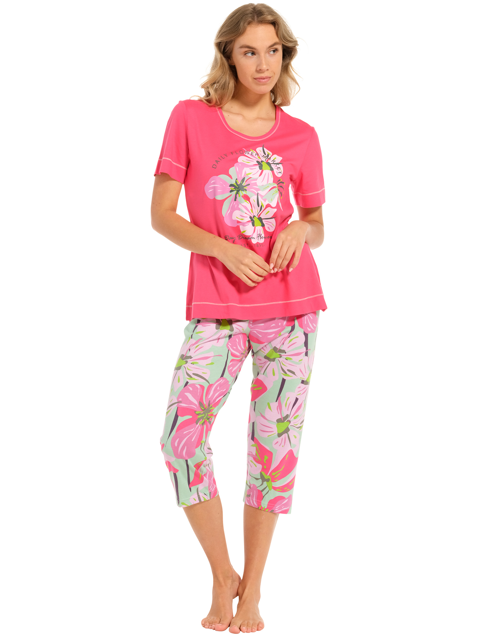 Pyjama met bloemenprint