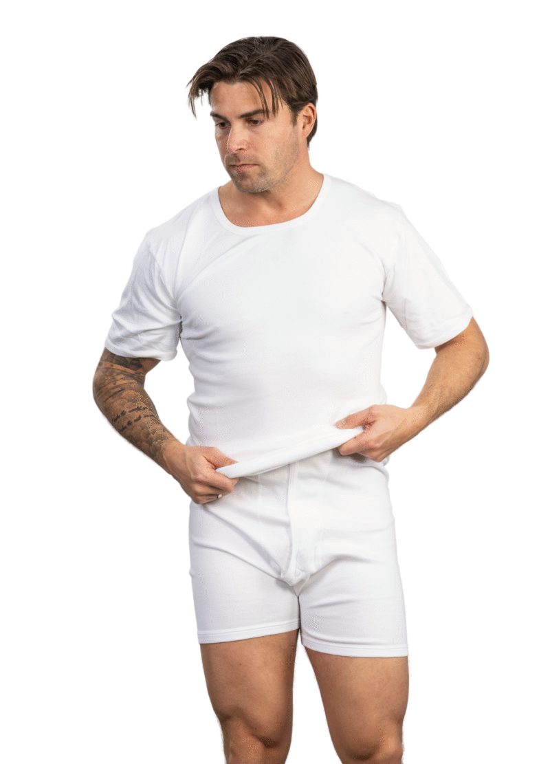 Sportbroek met pijpje wit