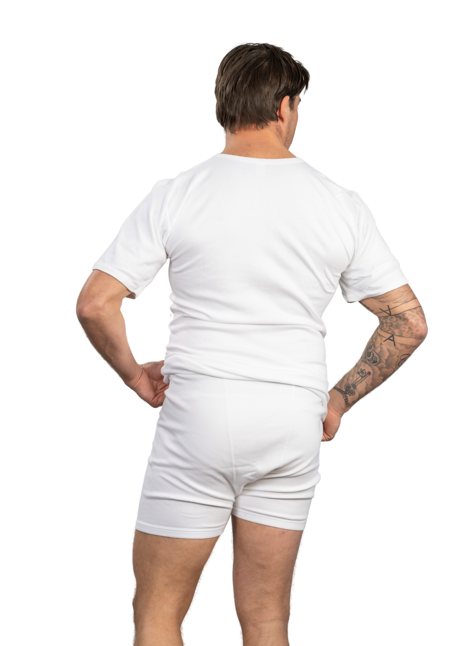 Sportbroek met pijpje wit - Afbeelding 3