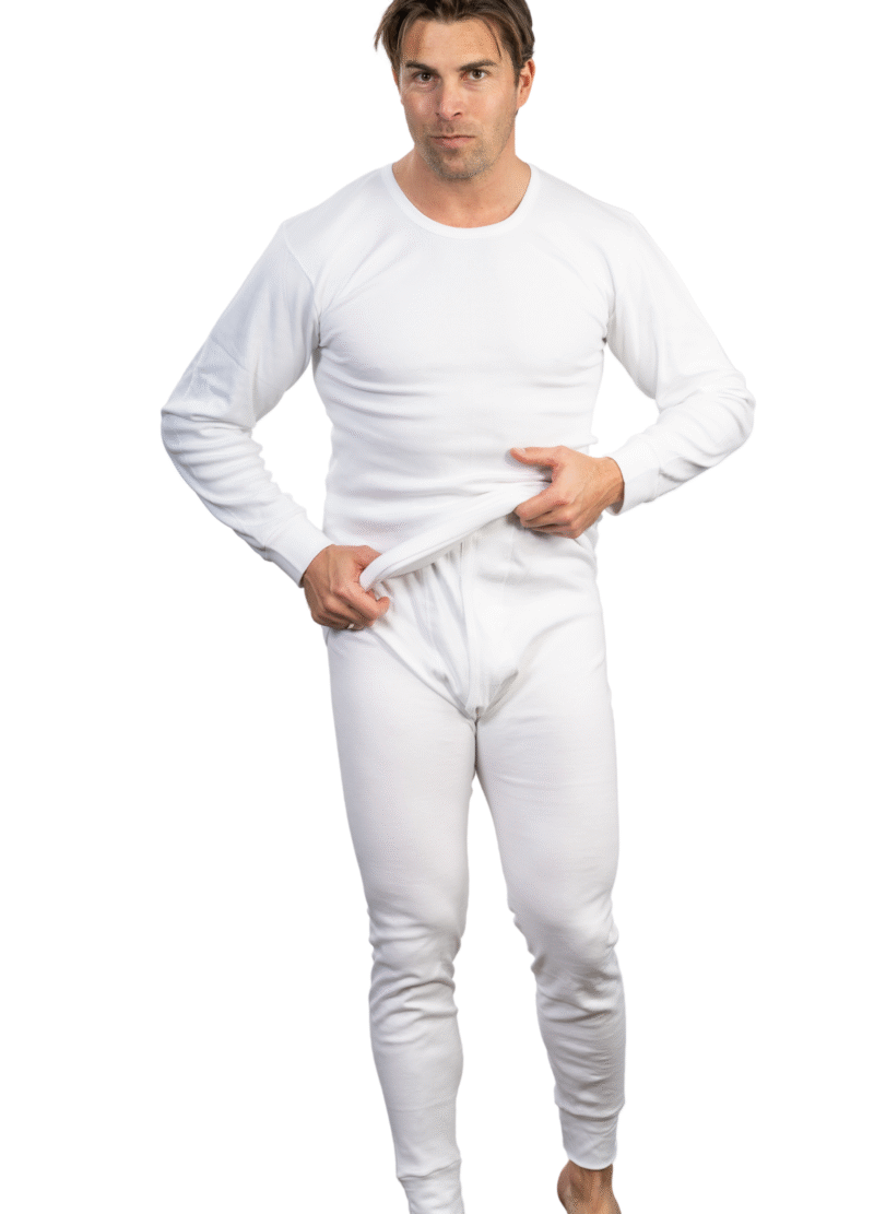 Pantalon interlock wit