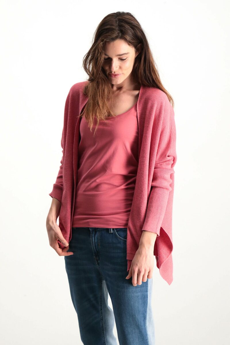 Donker rode cardigan