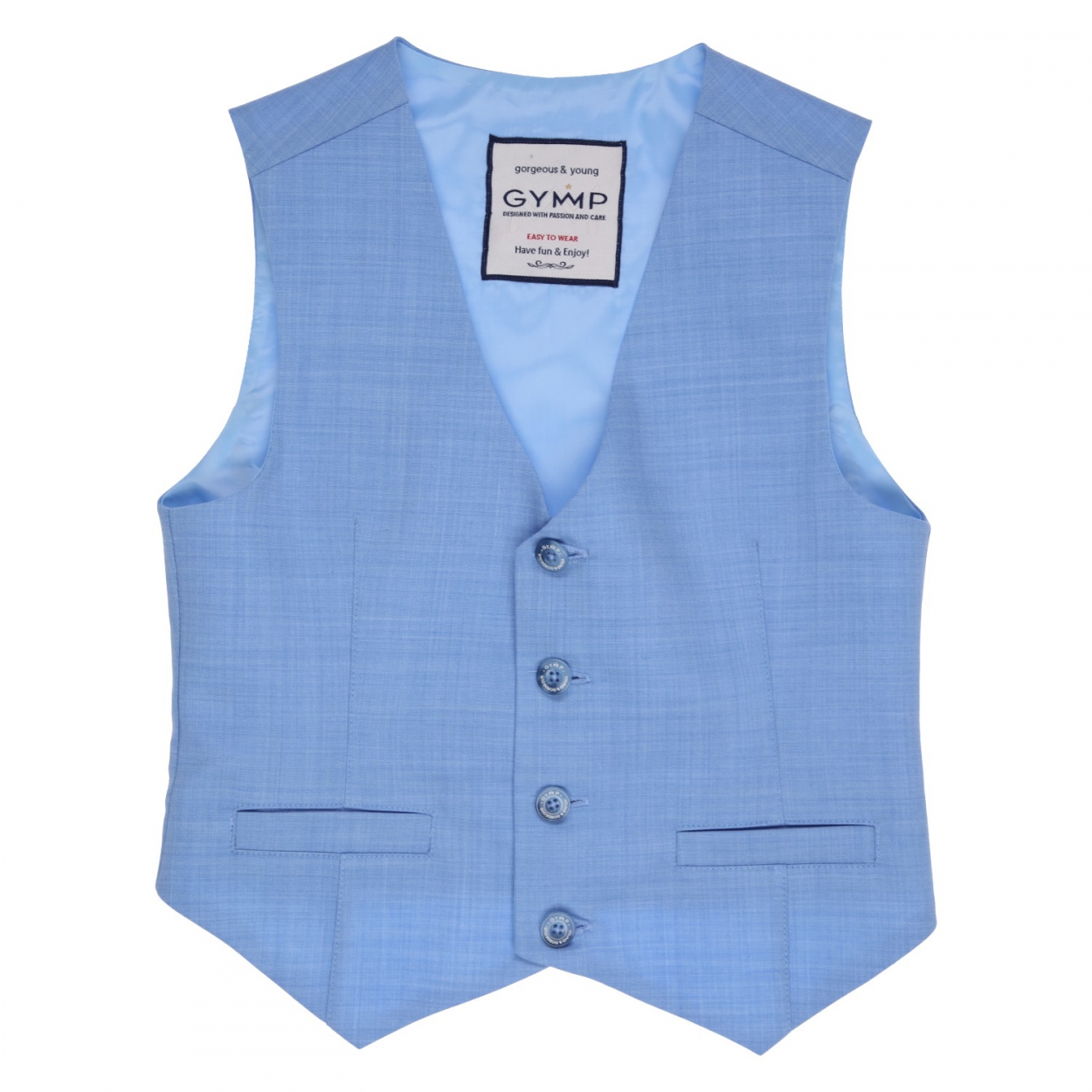 Licht blauwe gilet