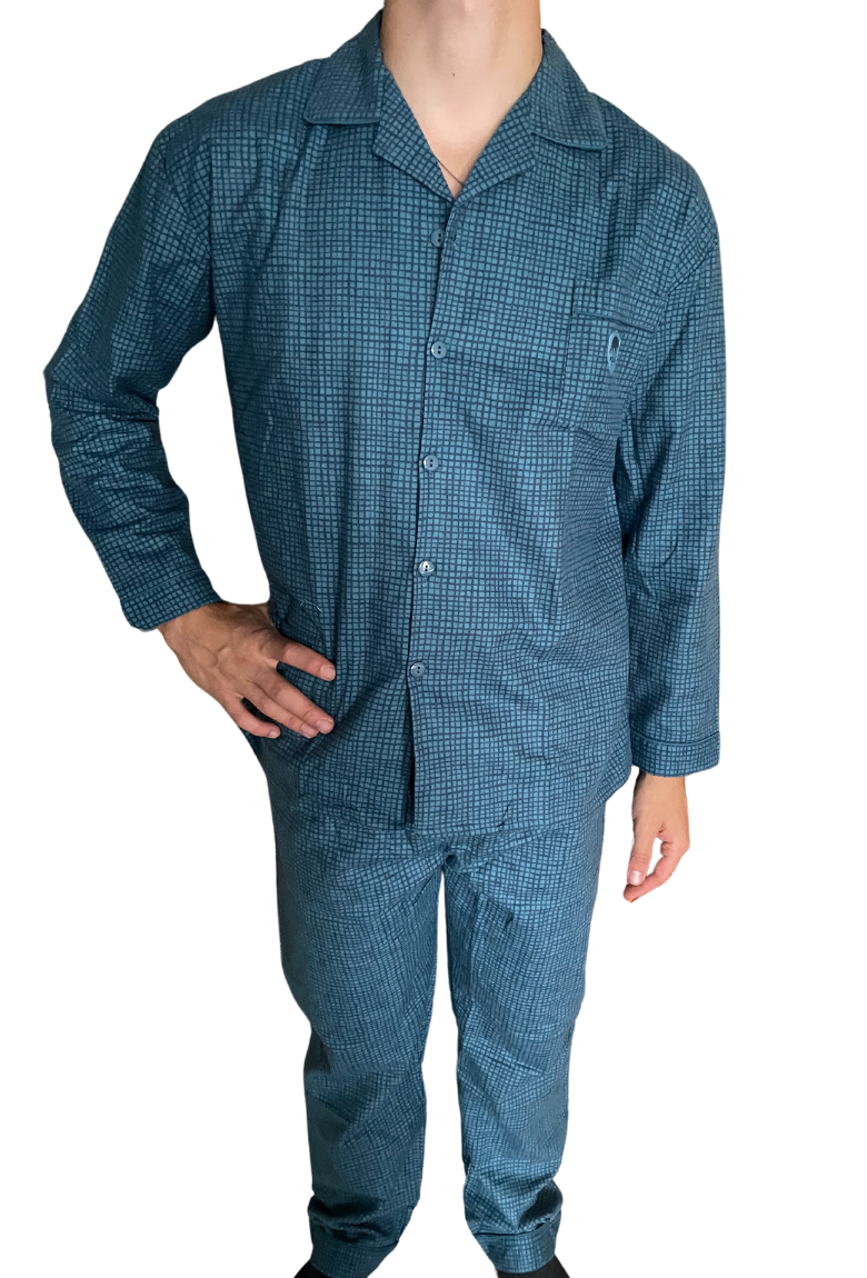 Blauwe pyjama