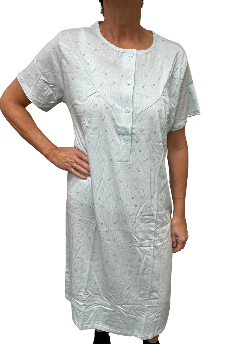 Dames blauw nachthemd