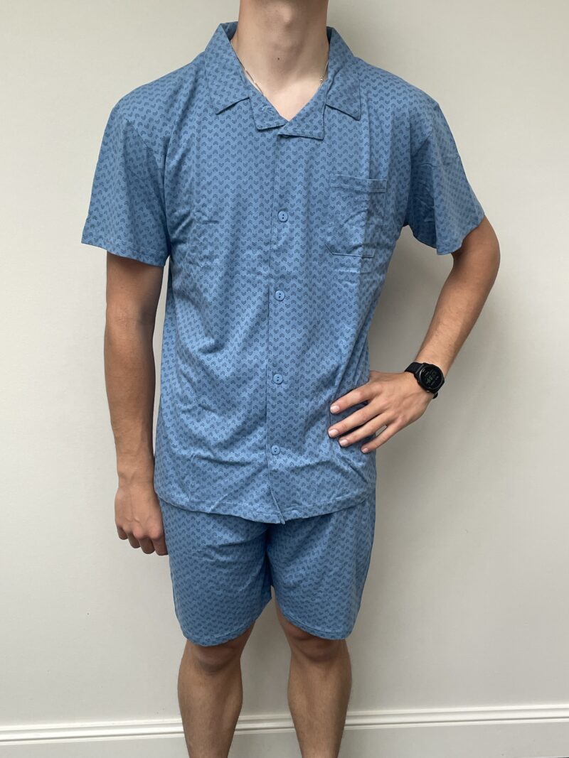 Heren pyjama met kraag