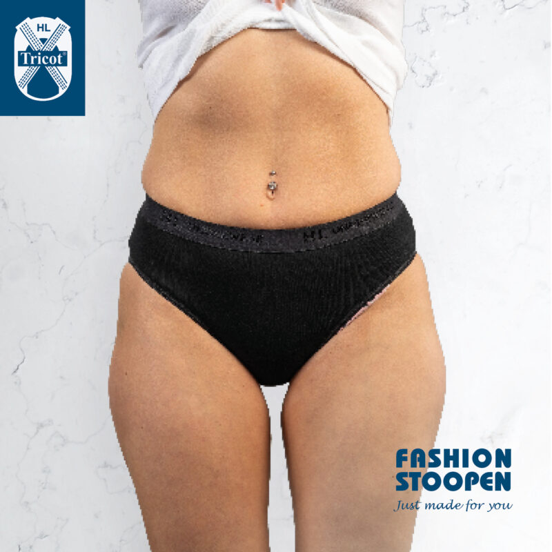 Midi slip basic zwart