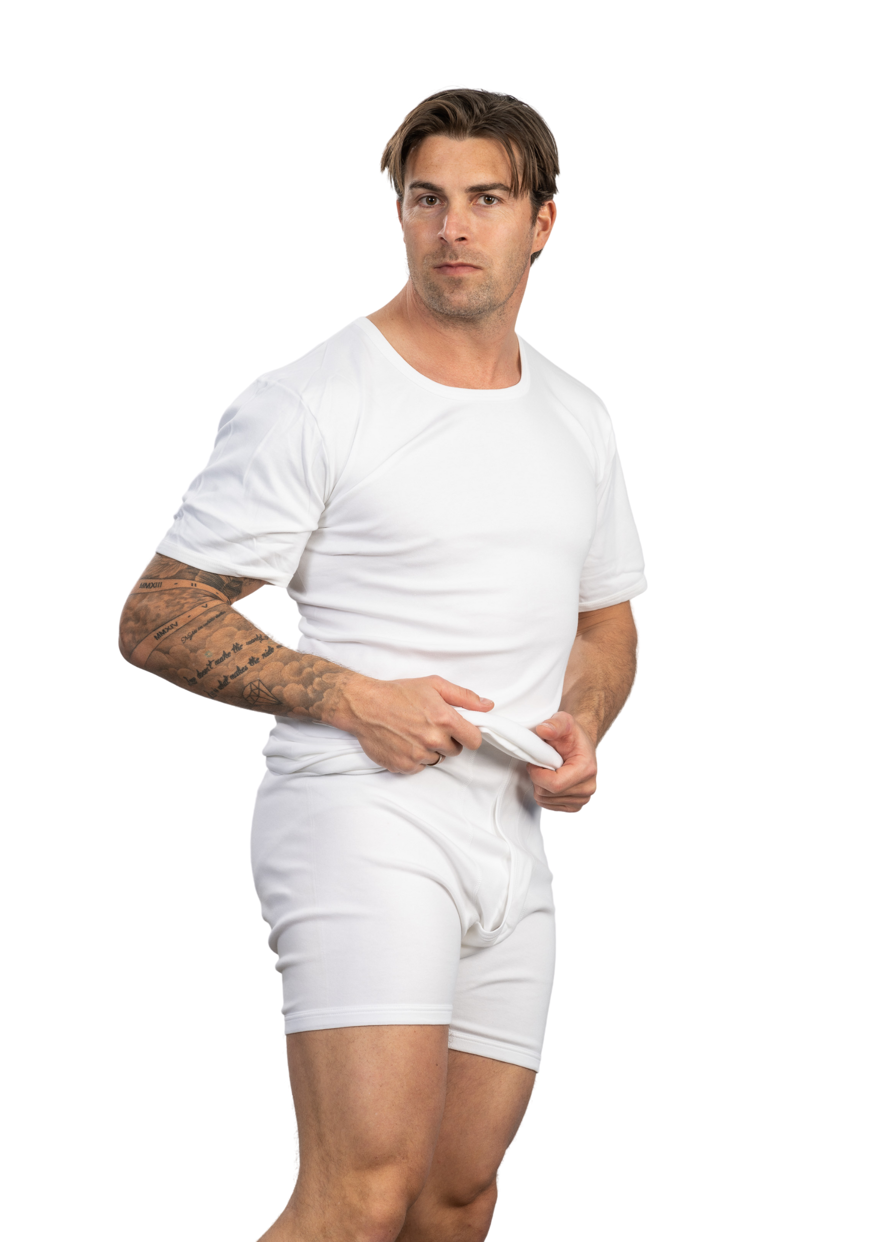 Sportbroek met pijpje wit - Afbeelding 7