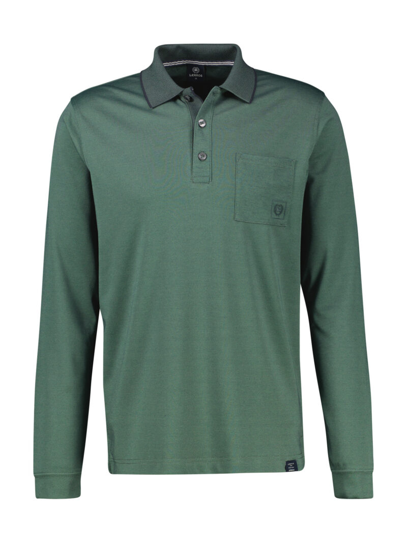 Heren polo lange mouw